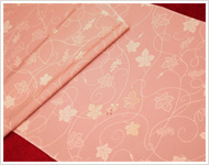 附下小紋(八掛付)　薄梅鼠地葡萄唐草