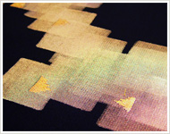 名古屋帯 黒地金市松